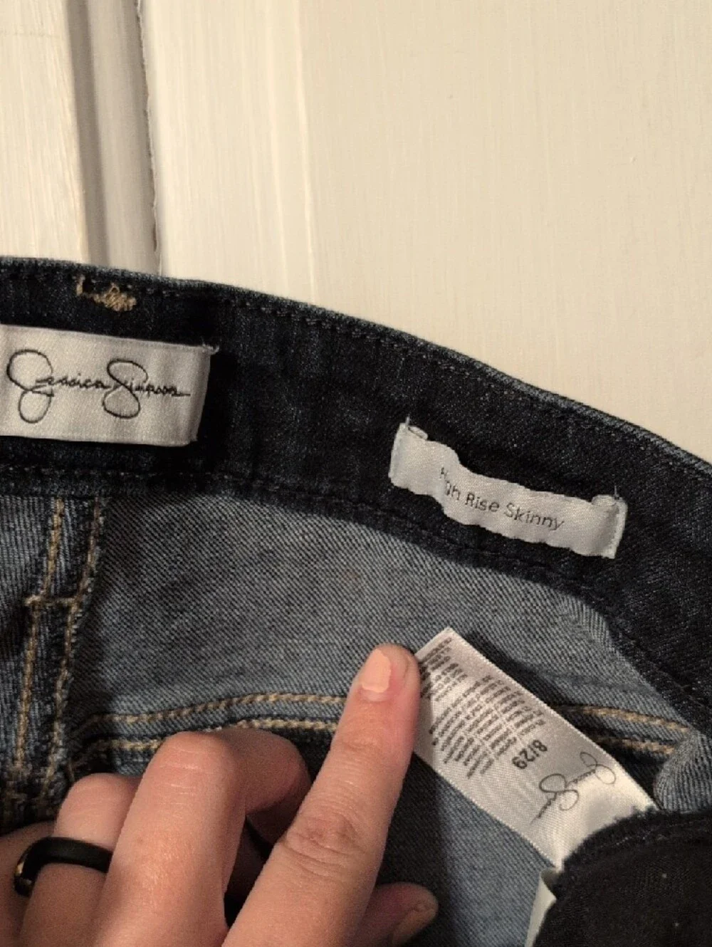 Jessica Simpson Dark Wash High Rise‎ Skinny Jeans